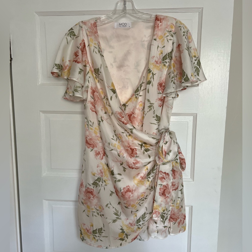 Floral wrap dress